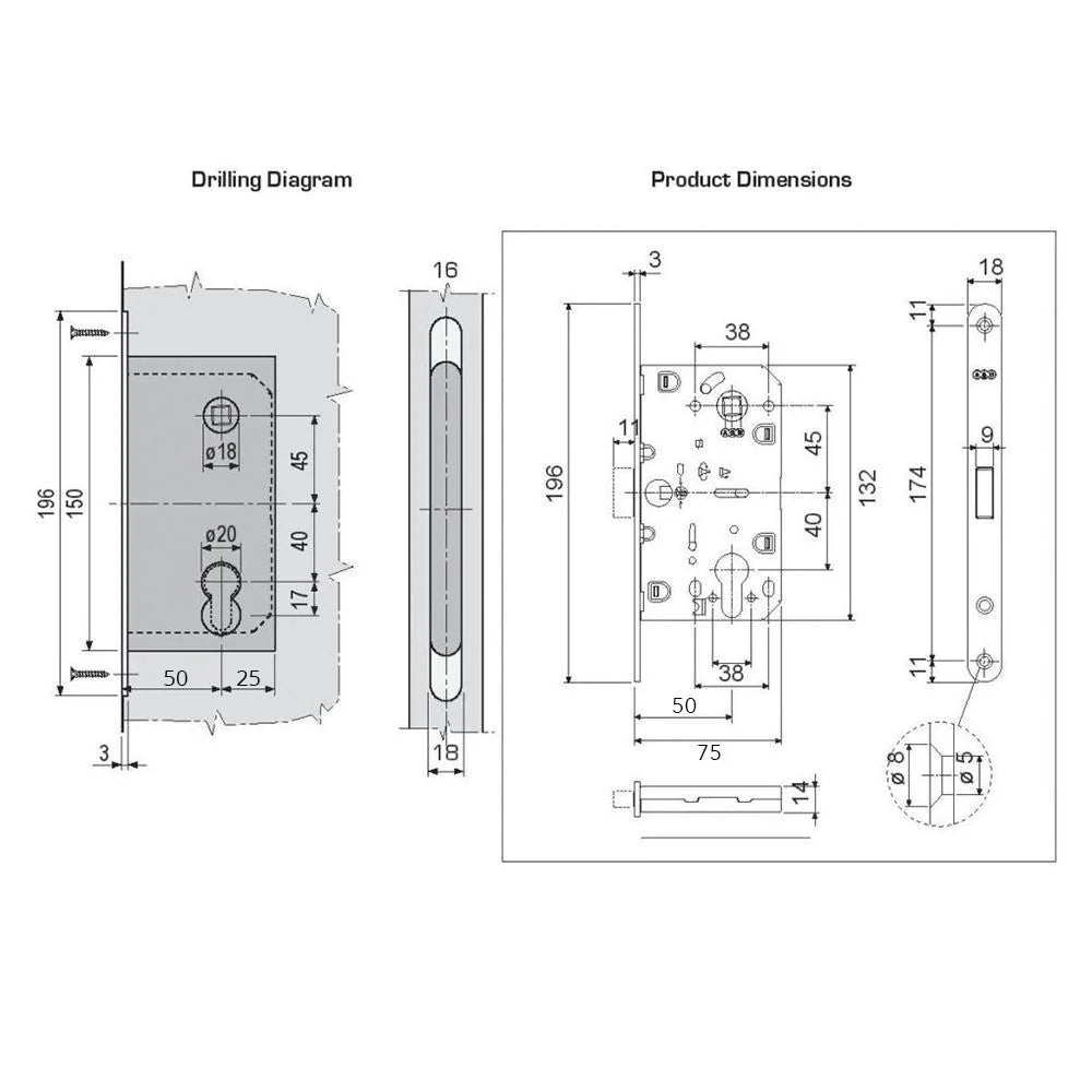 AGB Polaris 2XT Mortice Magnetic CYLINDER Lock.