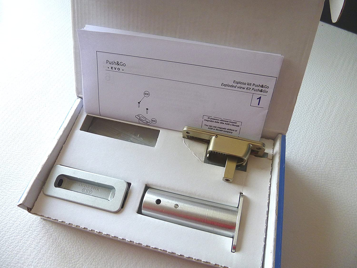 Push&Go Evo - Magnetic Unlocking System for double doors. Made in Italy