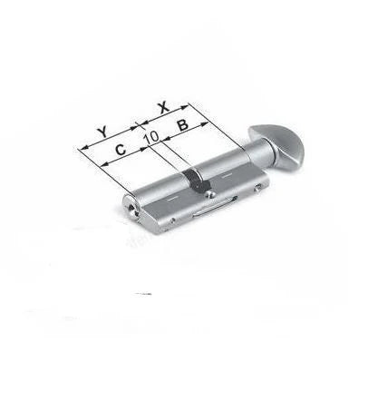 AGB Euro Profile 5 Pin Cylinder Key to Turn 30-30mm (60mm). C620XX2525
