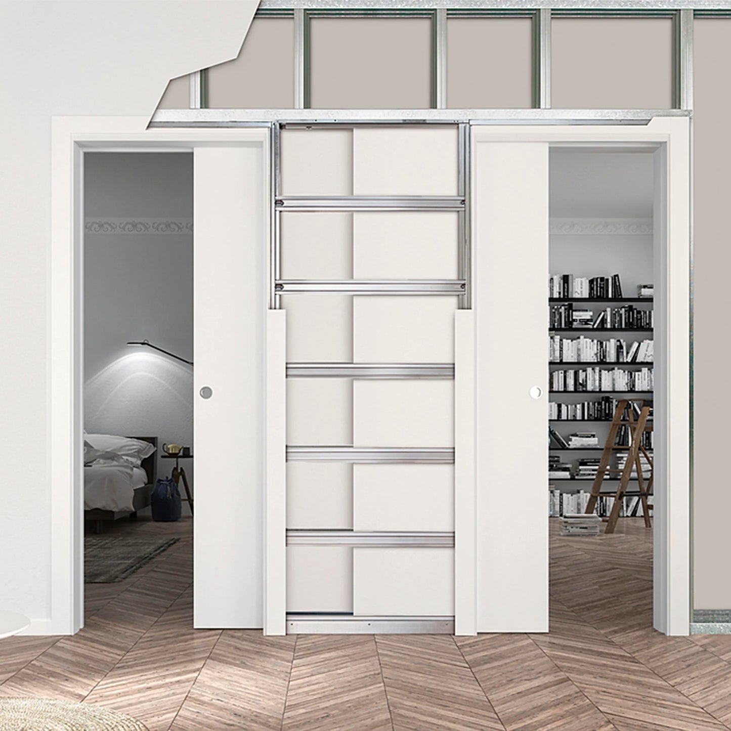 Eclisse - Steel Single Pocket Door Frame System