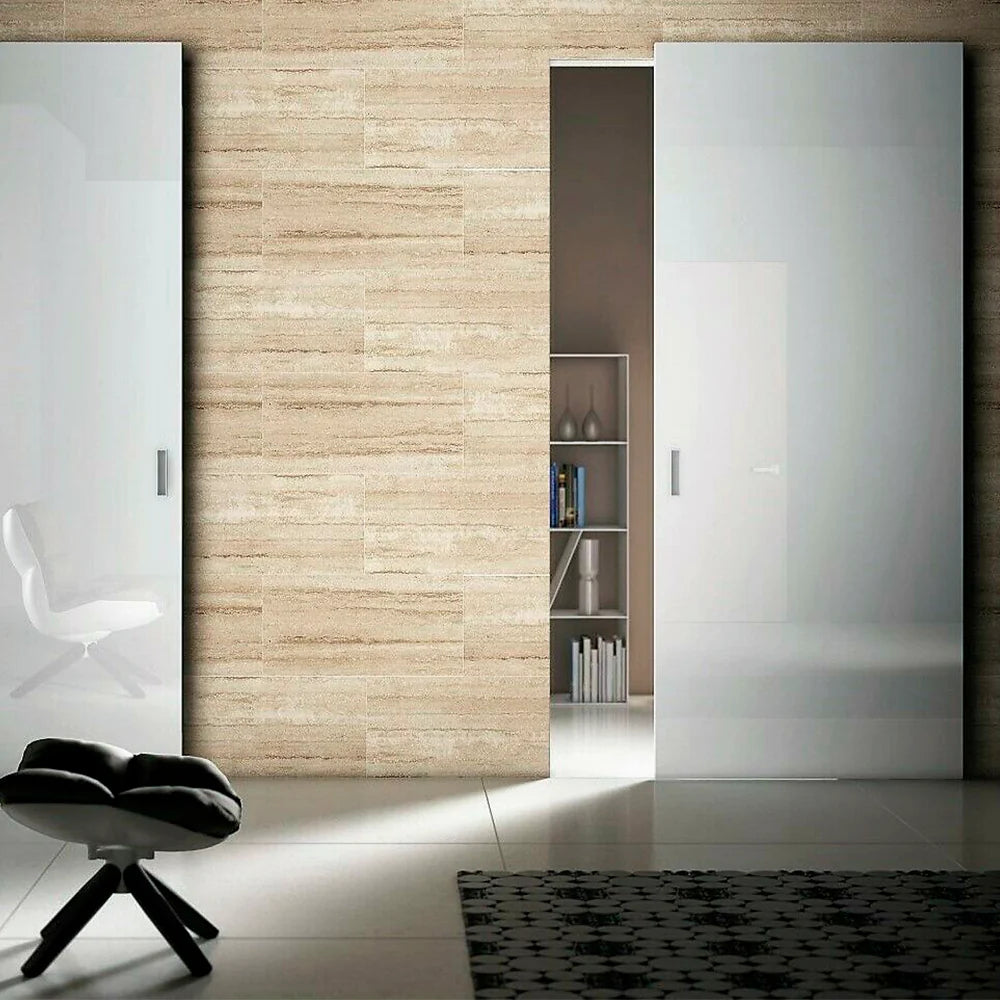 Magic 2 - Wall Mount Concealed Sliding System for Wood Doors. Made in Italy.