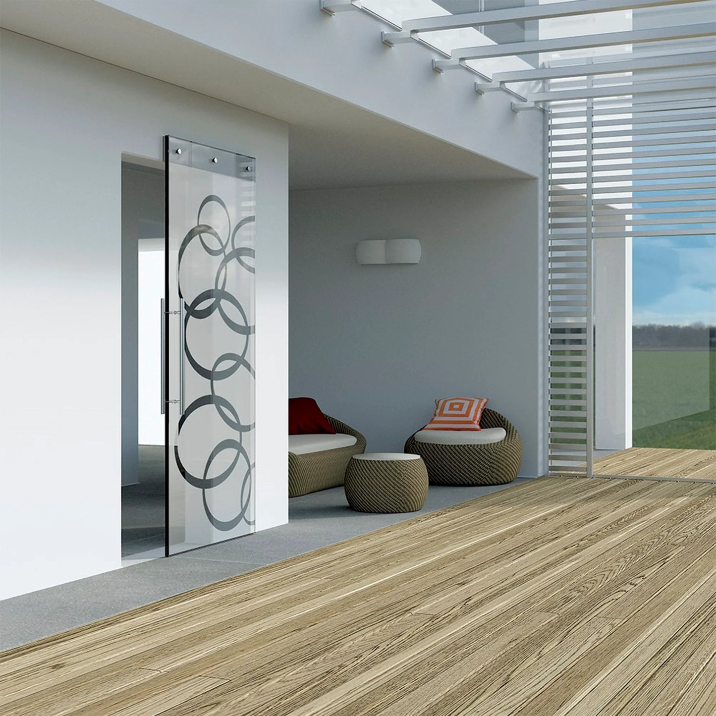 Magic 2 Vetro - Wall Mount Concealed Sliding System for Glass Doors