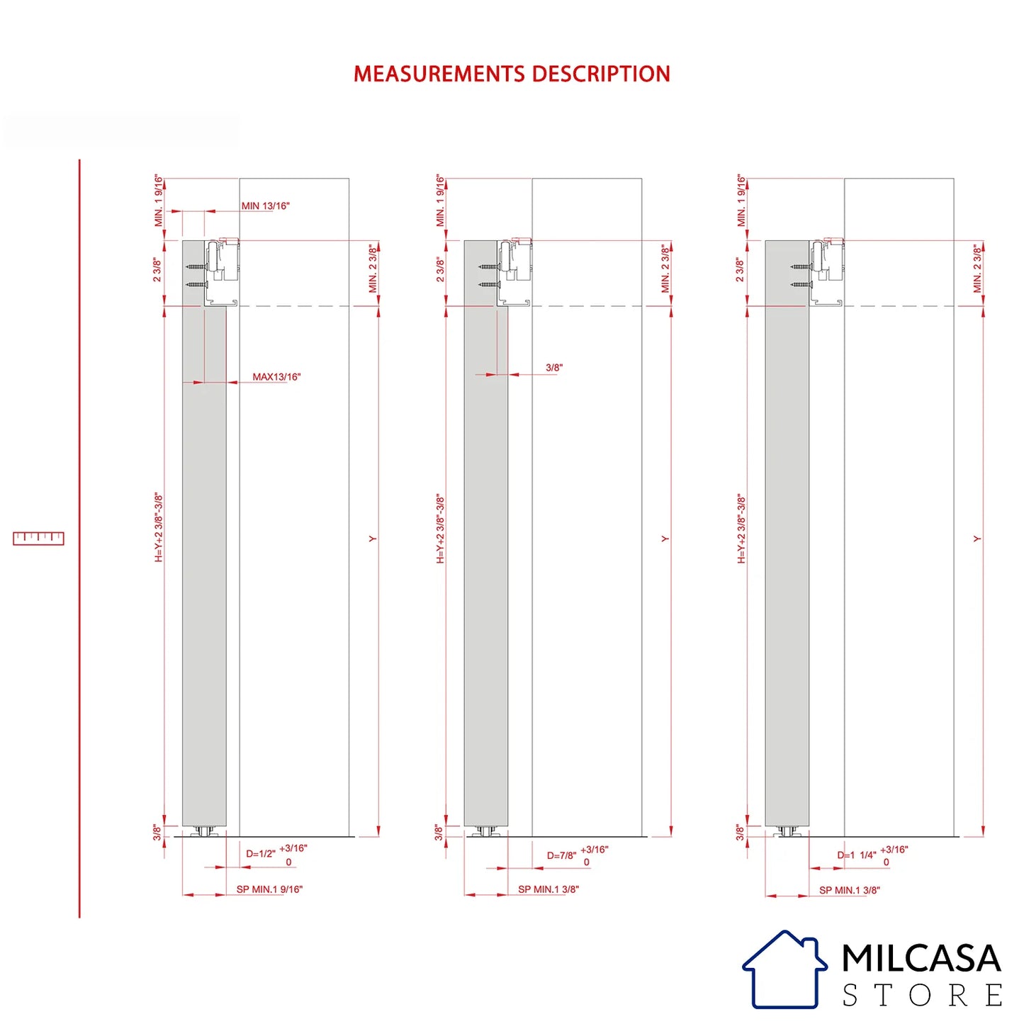 Magic 2 - Wall Mount Concealed Sliding System for Wood Doors. Made in Italy.