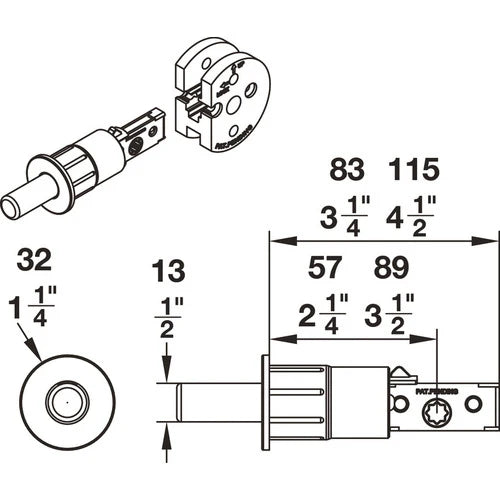 INOX(TM) BL100 Privacy Lock for Sliding Barn Door