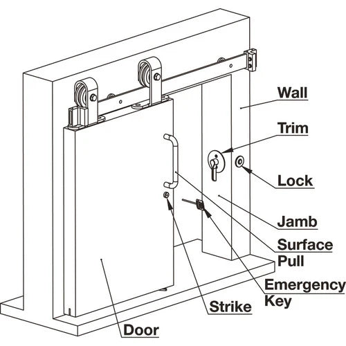 INOX(TM) BL100 Privacy Lock for Sliding Barn Door