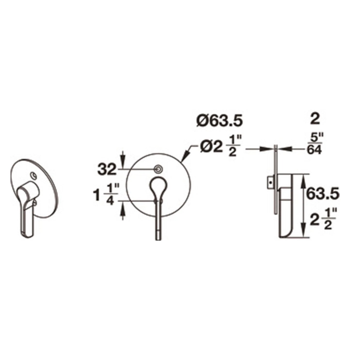 INOX(TM) BL100 Privacy Lock for Sliding Barn Door