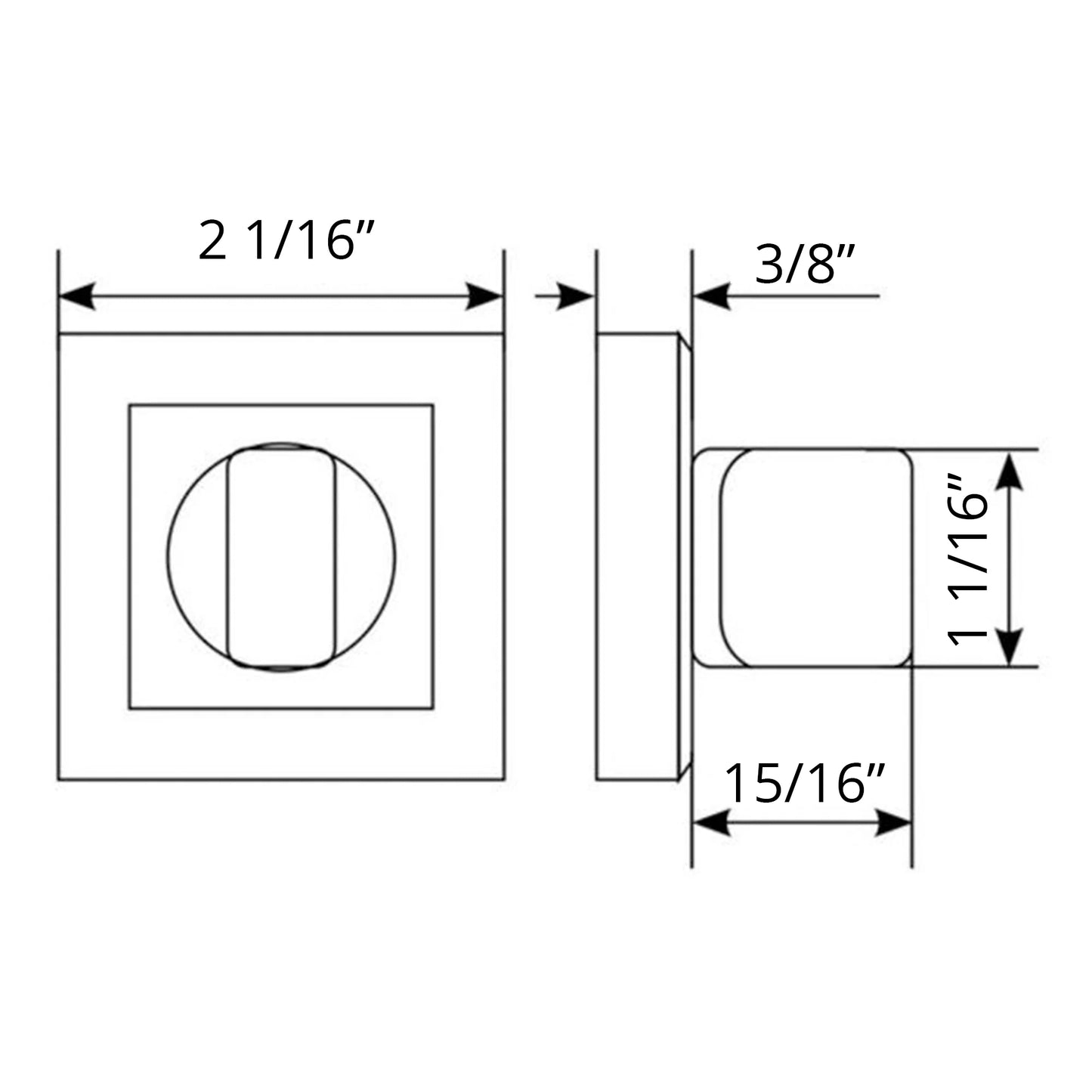 NQ Dark - Privacy Latch for Magnetic Lock