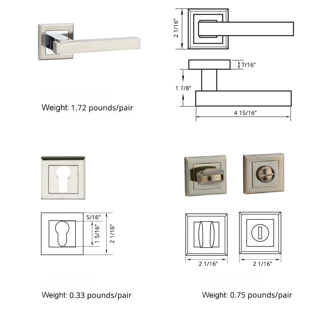 Quadra - Privacy Latch for Magnetic Lock