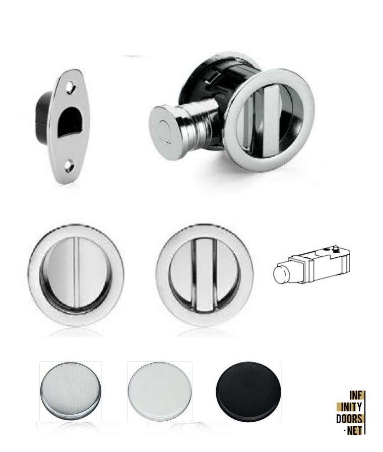 Round Privacy Flush Pull Set