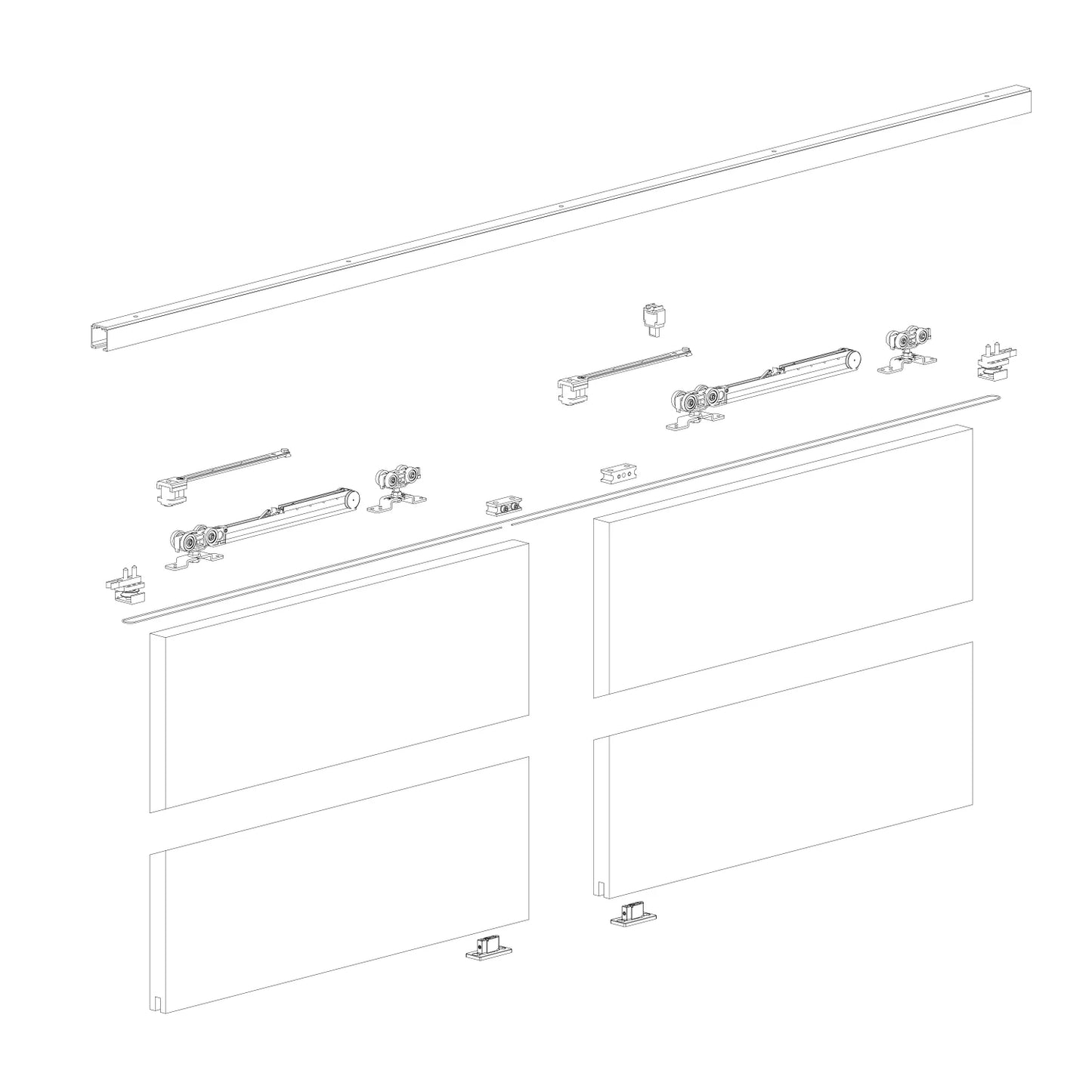 Sync Fluid - Mechanisms for Simultaneous Opening Wooden Doors. Made in Italy